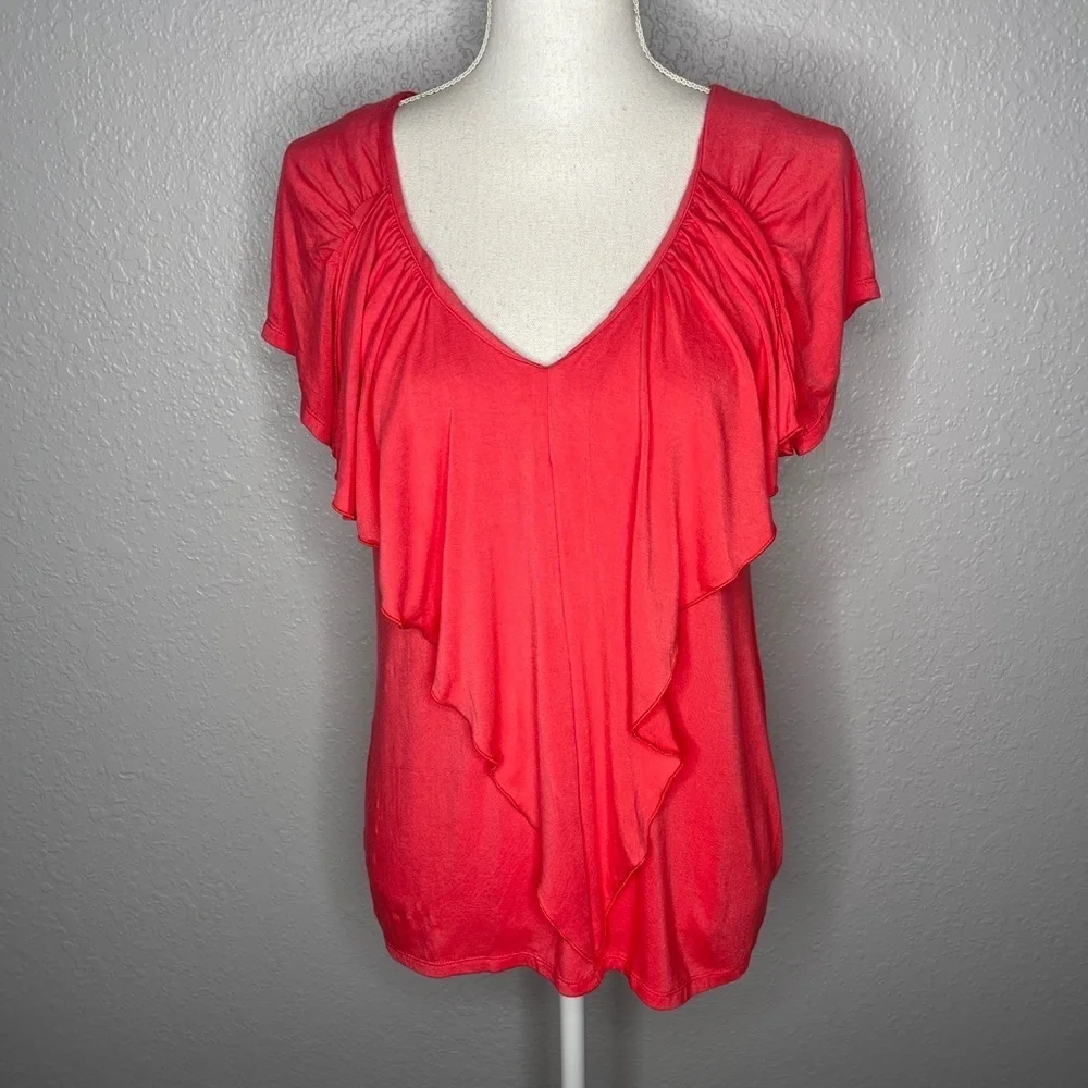 Renn - Salmon Color‎ Blouse with ruffle detail